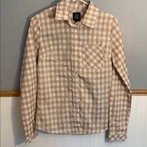 Beige plaid Button Down